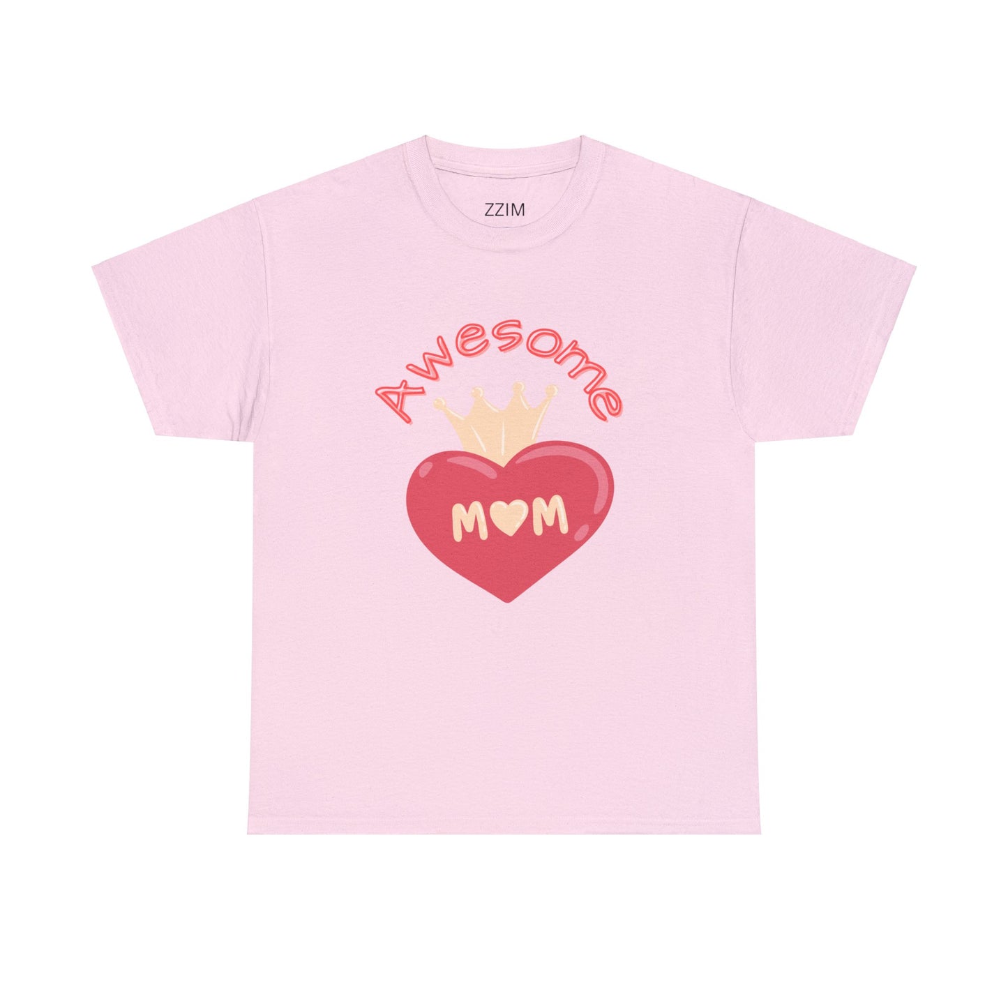 Awesome Mom Crown Heart T Shirt