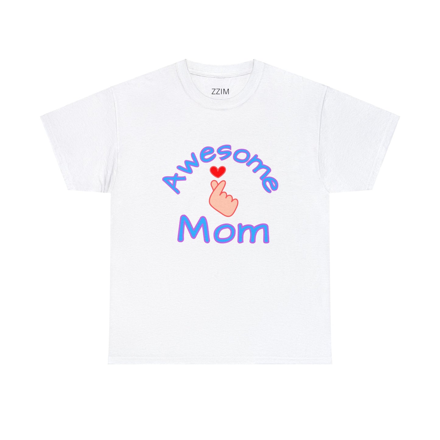 Awesome Mom Korean Finger heart T Shirt