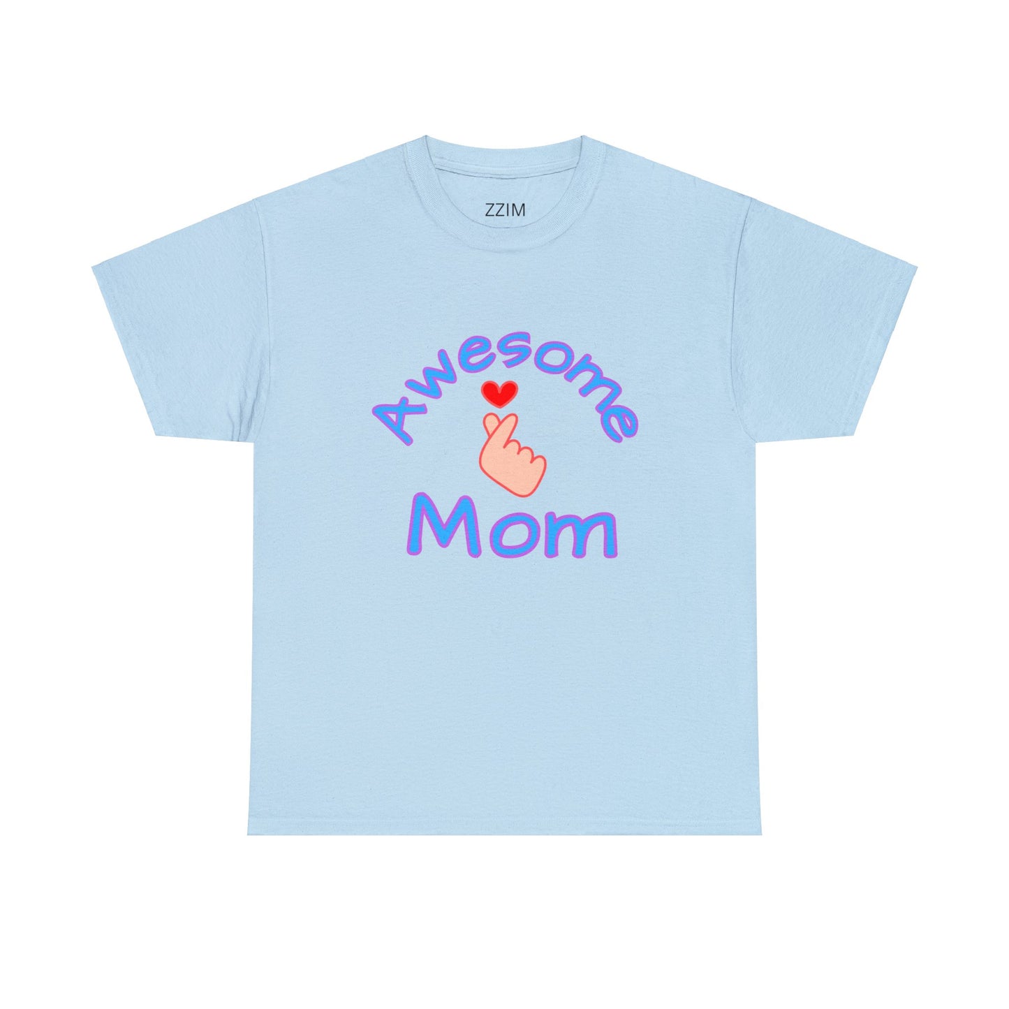 Awesome Mom Korean Finger heart T Shirt