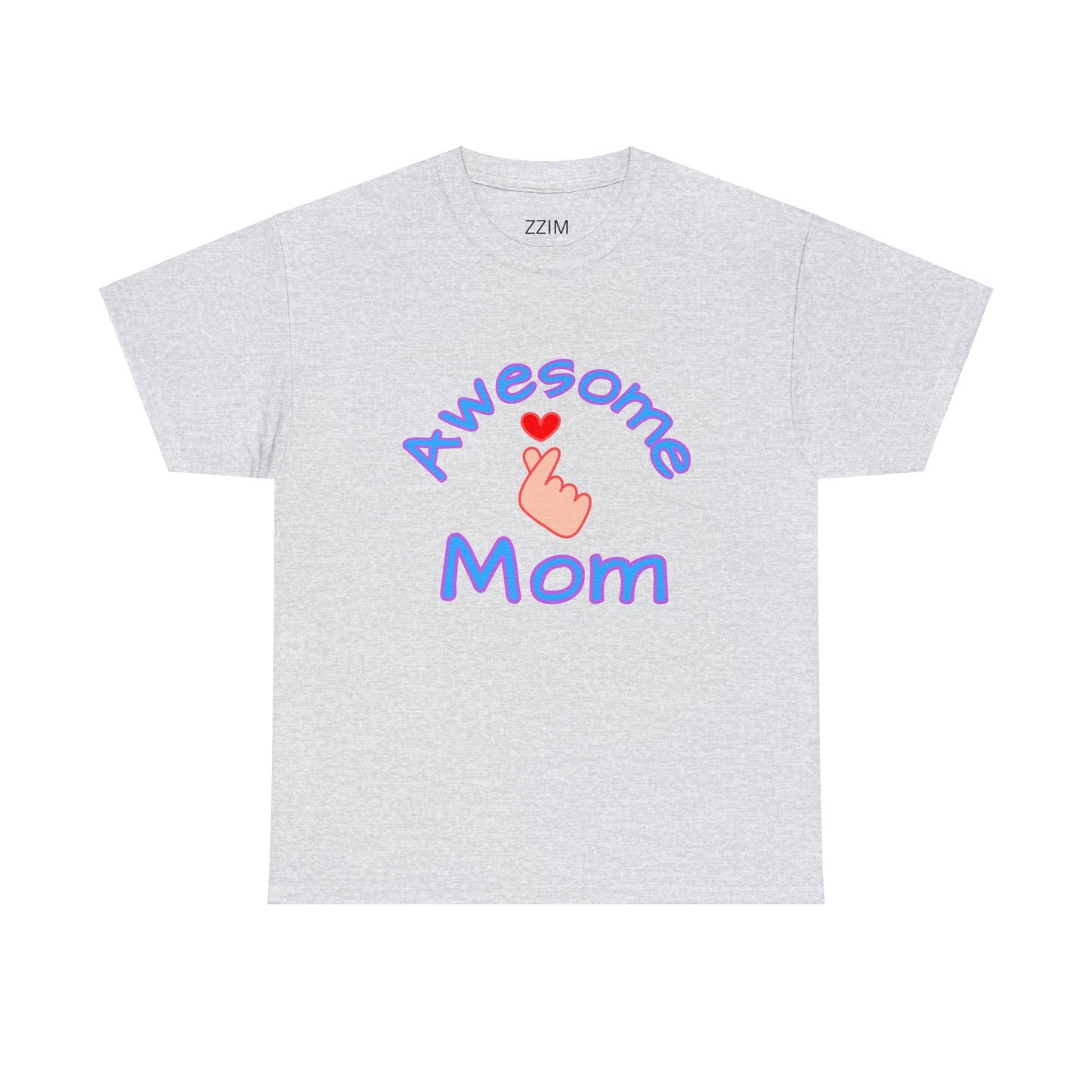 Awesome Mom Korean Finger heart T Shirt