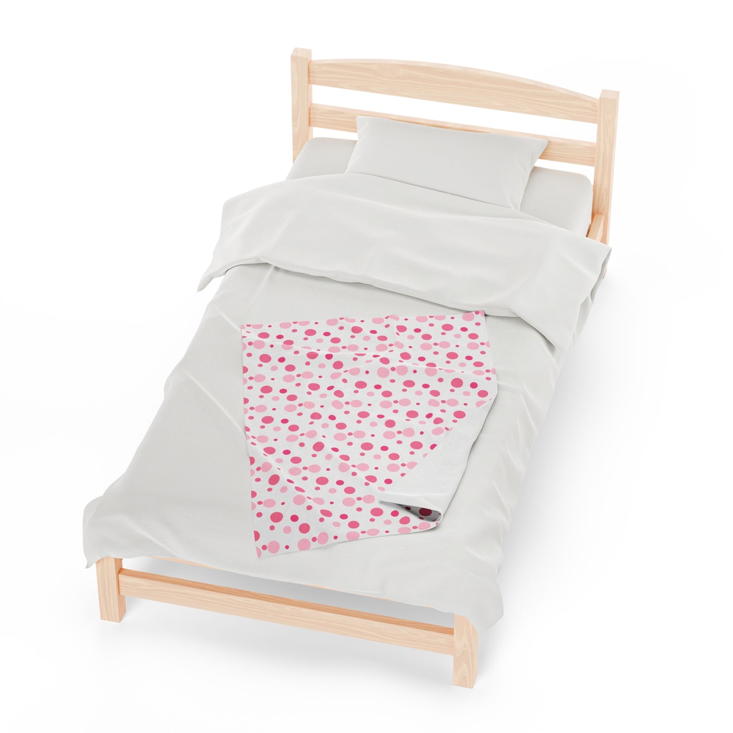 Pink Polka Dots Soft Blanket