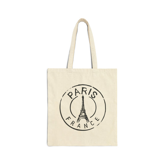 Paris 100% Cotton Canvas Tote Bag