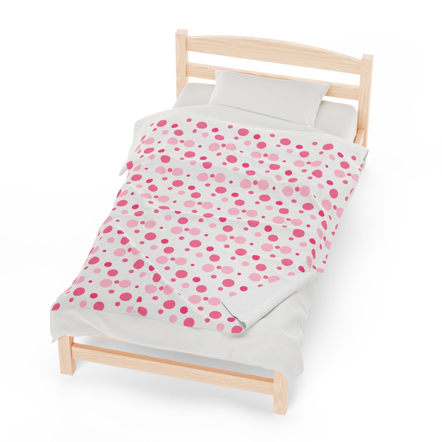 Pink Polka Dots Soft Blanket