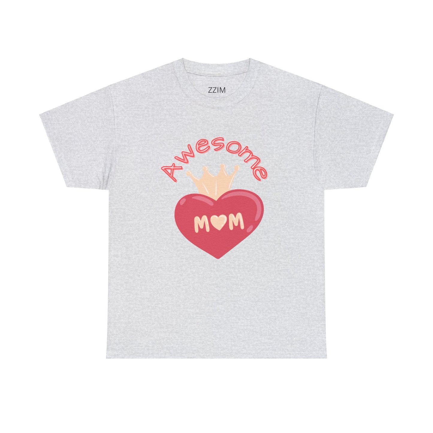 Awesome Mom Crown Heart T Shirt