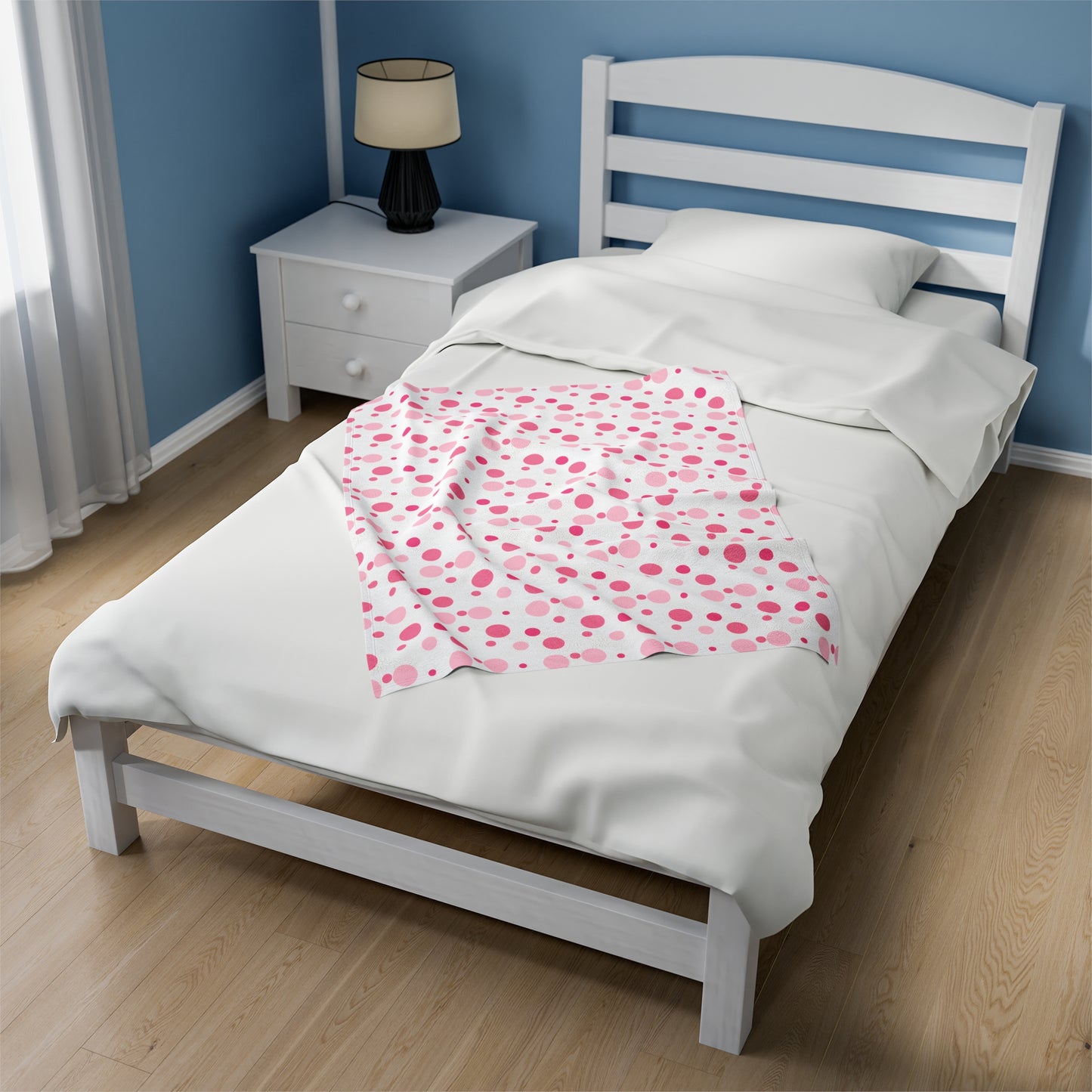 Pink Polka Dots Soft Blanket