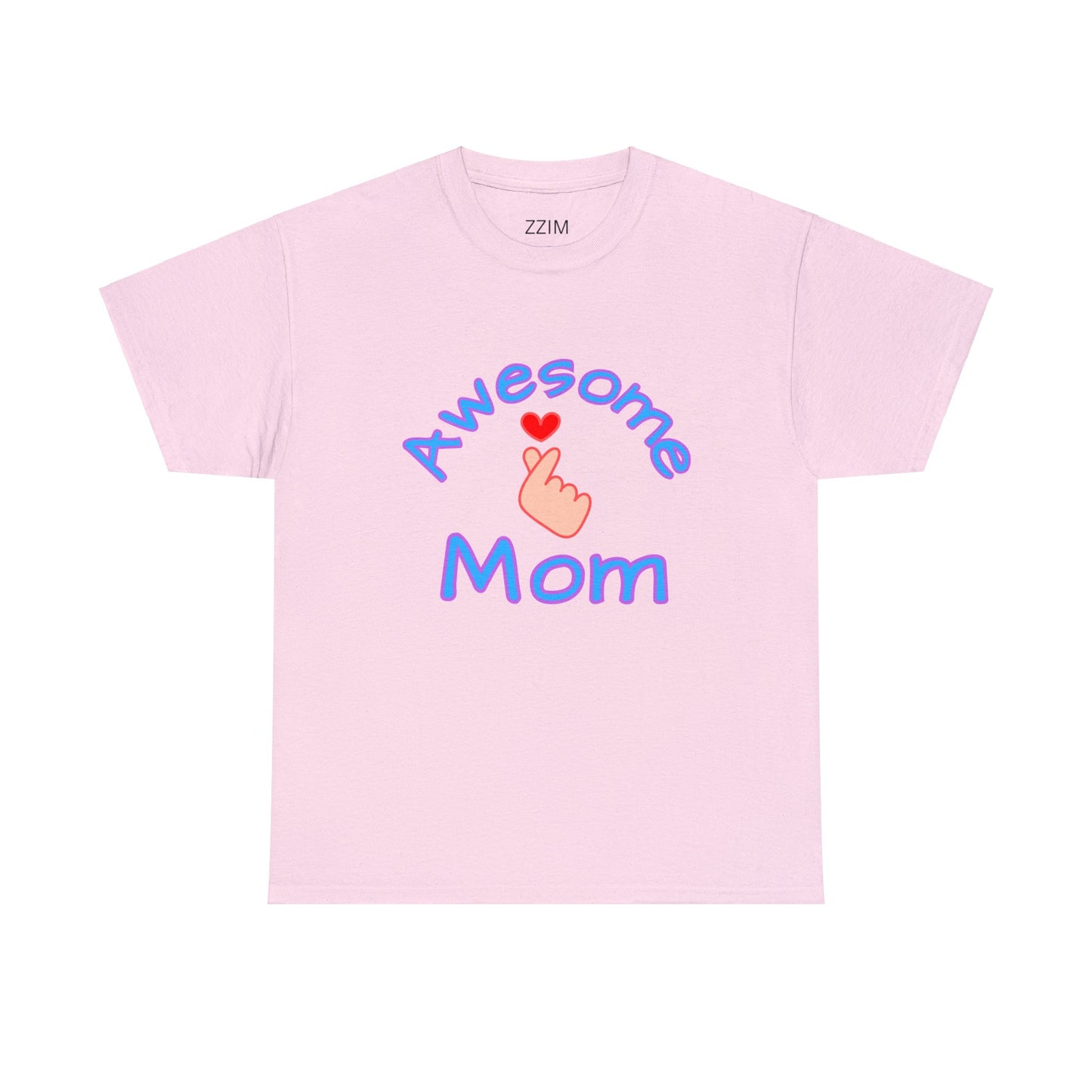 Awesome Mom Korean Finger heart T Shirt