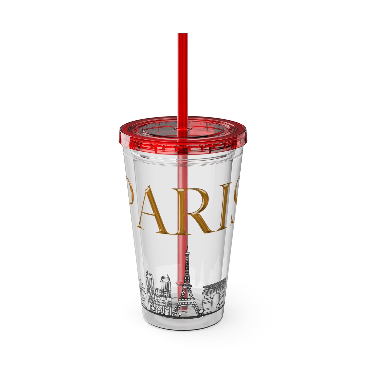 Paris Tumbler with Straw, 16oz