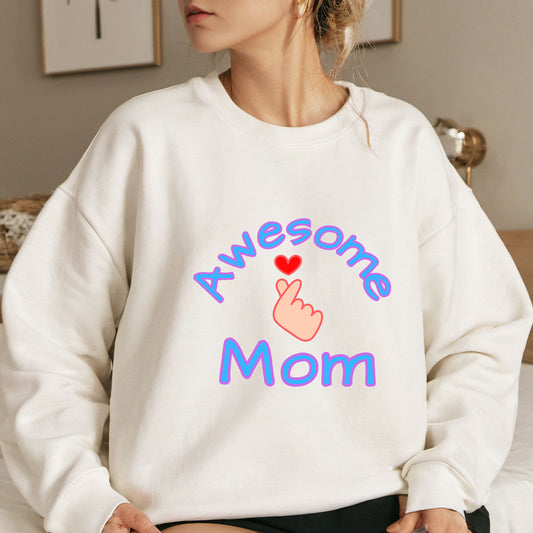 Awesome Mom Korean Finger heart Unisex Sweatshirt