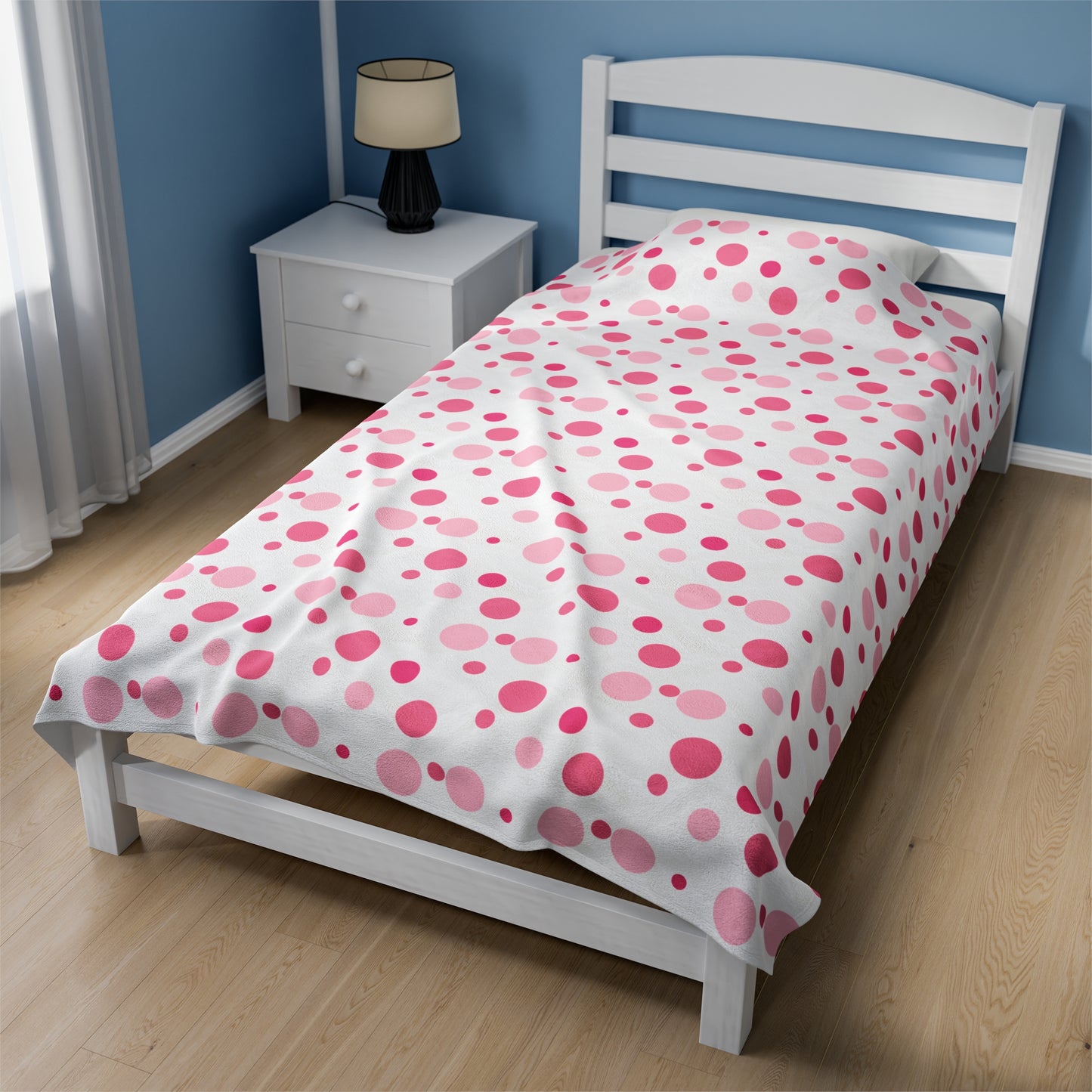 Pink Polka Dots Soft Blanket