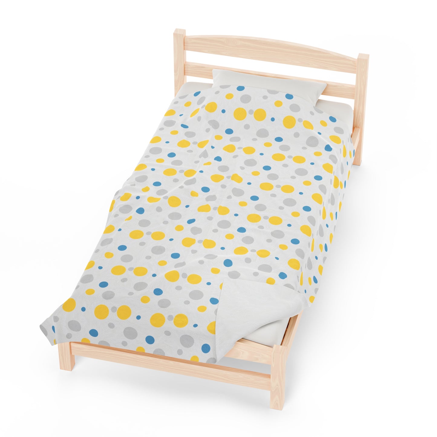 Blue Polka Dots Soft Blanket