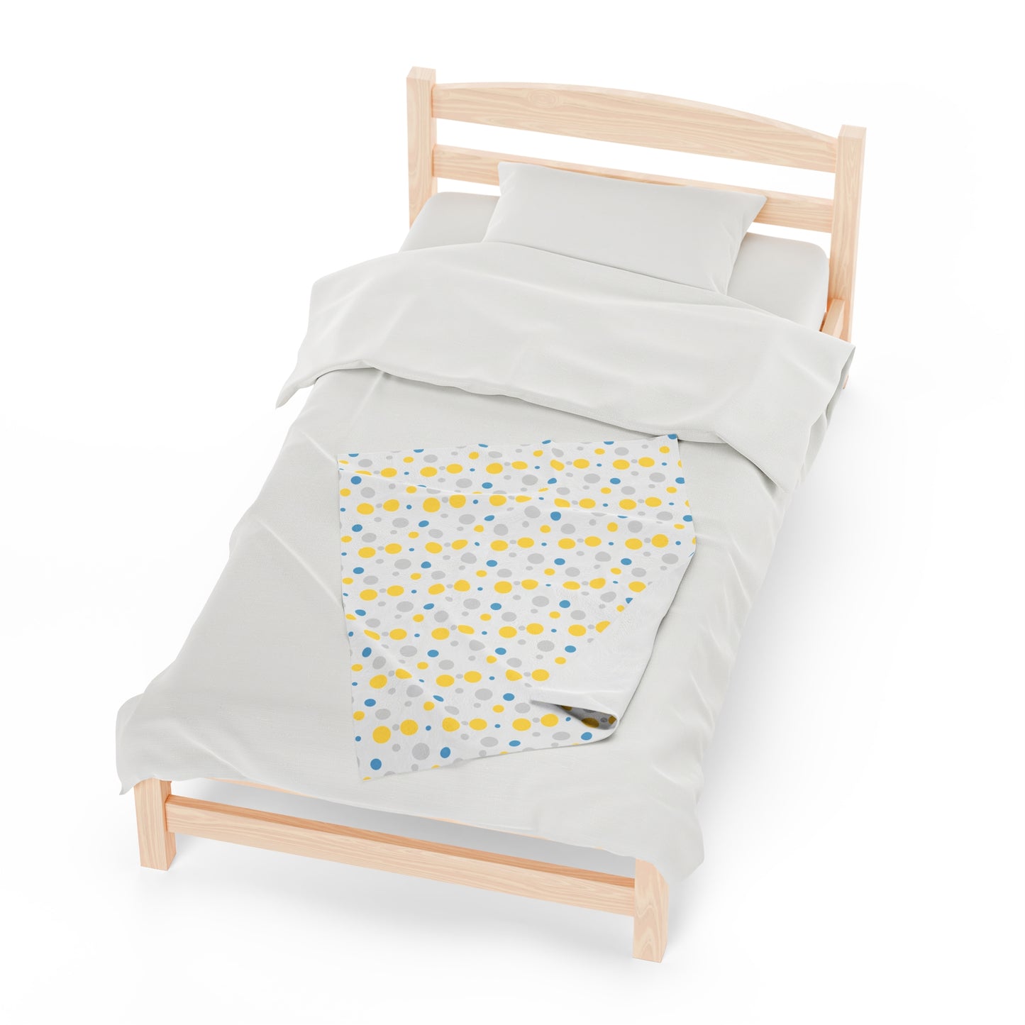 Blue Polka Dots Soft Blanket