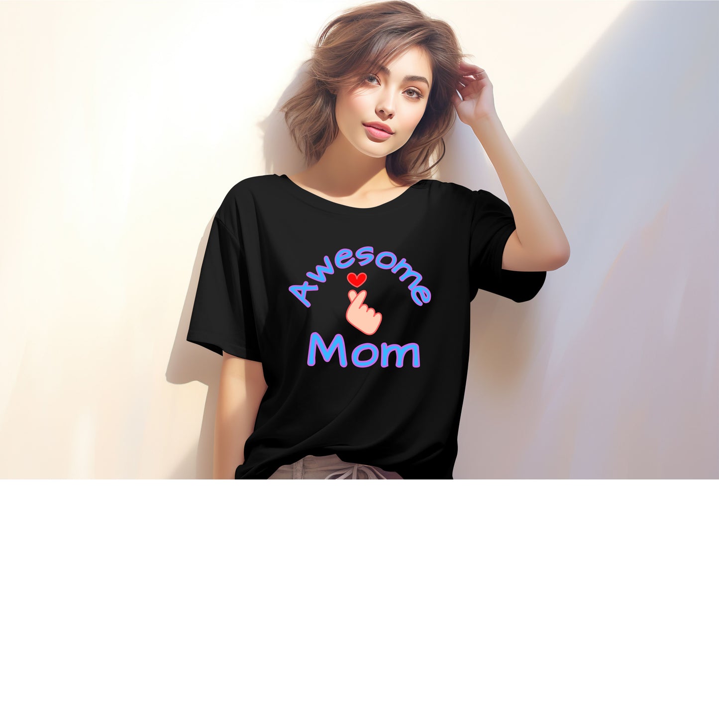 Awesome Mom Korean Finger heart Unisex Sweatshirt