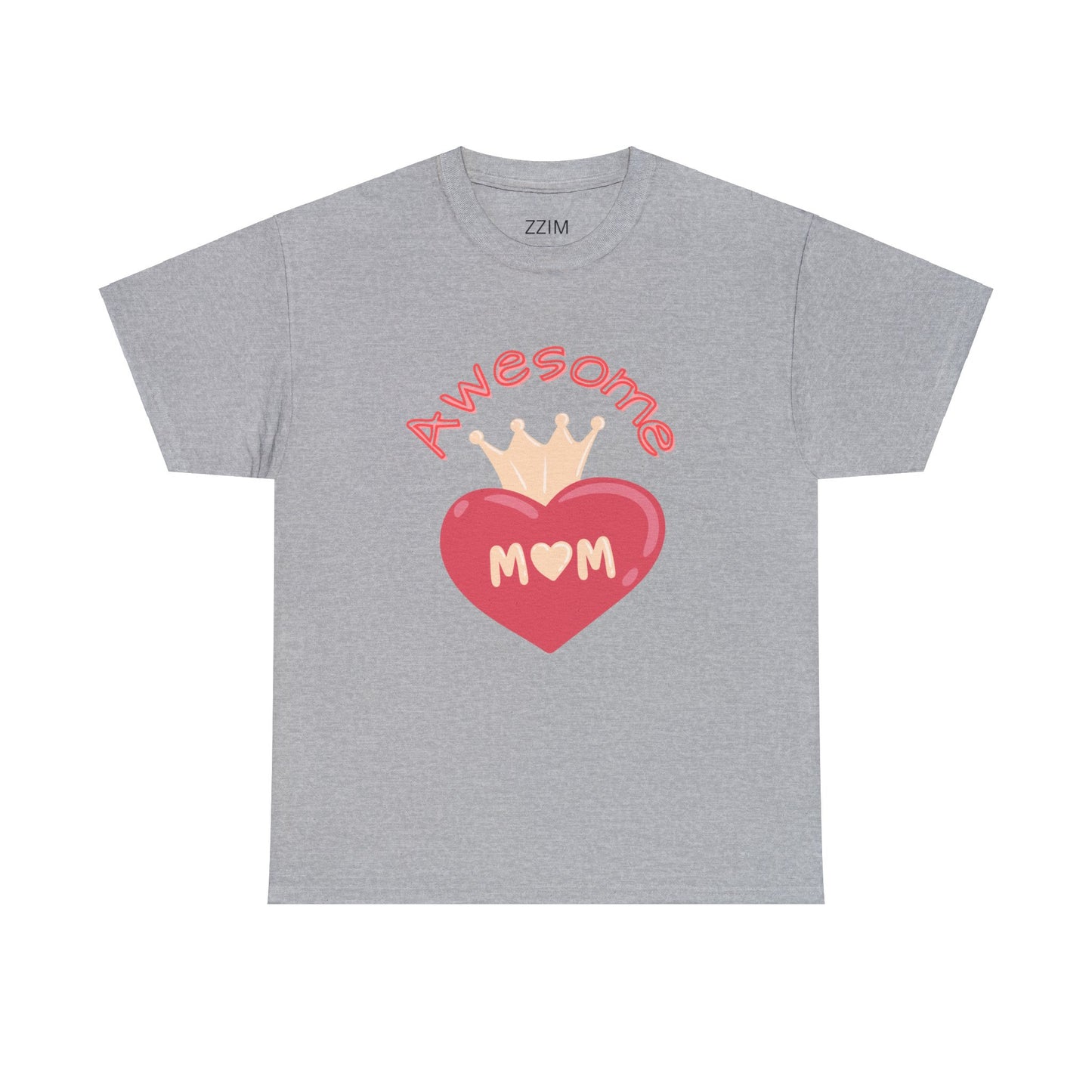 Awesome Mom Crown Heart T Shirt