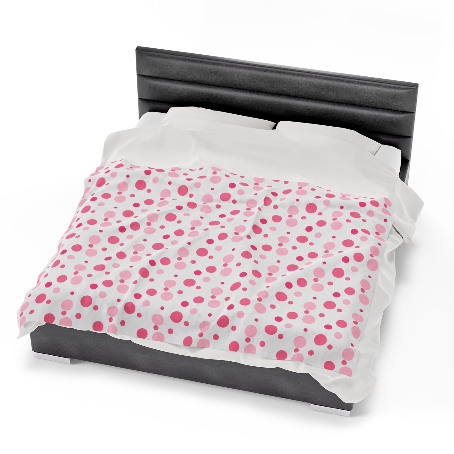 Pink Polka Dots Soft Blanket