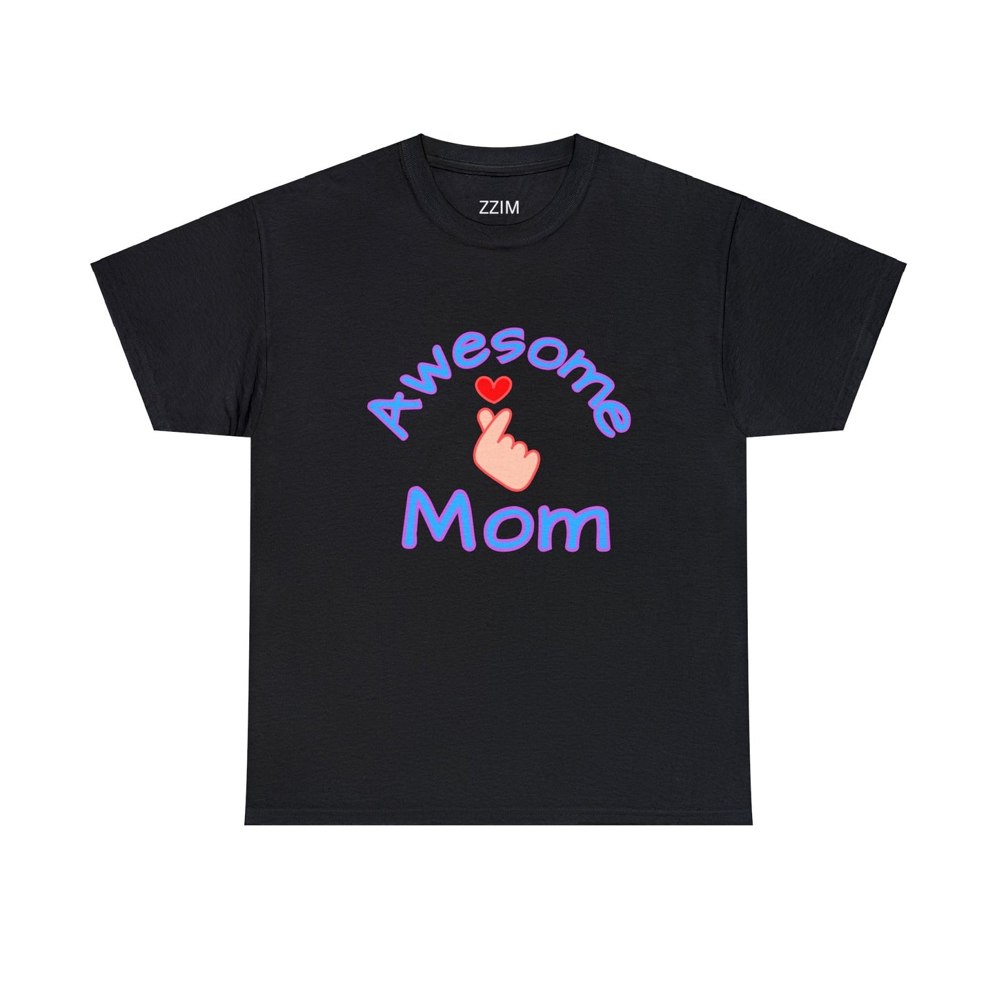 Awesome Mom Korean Finger heart T Shirt