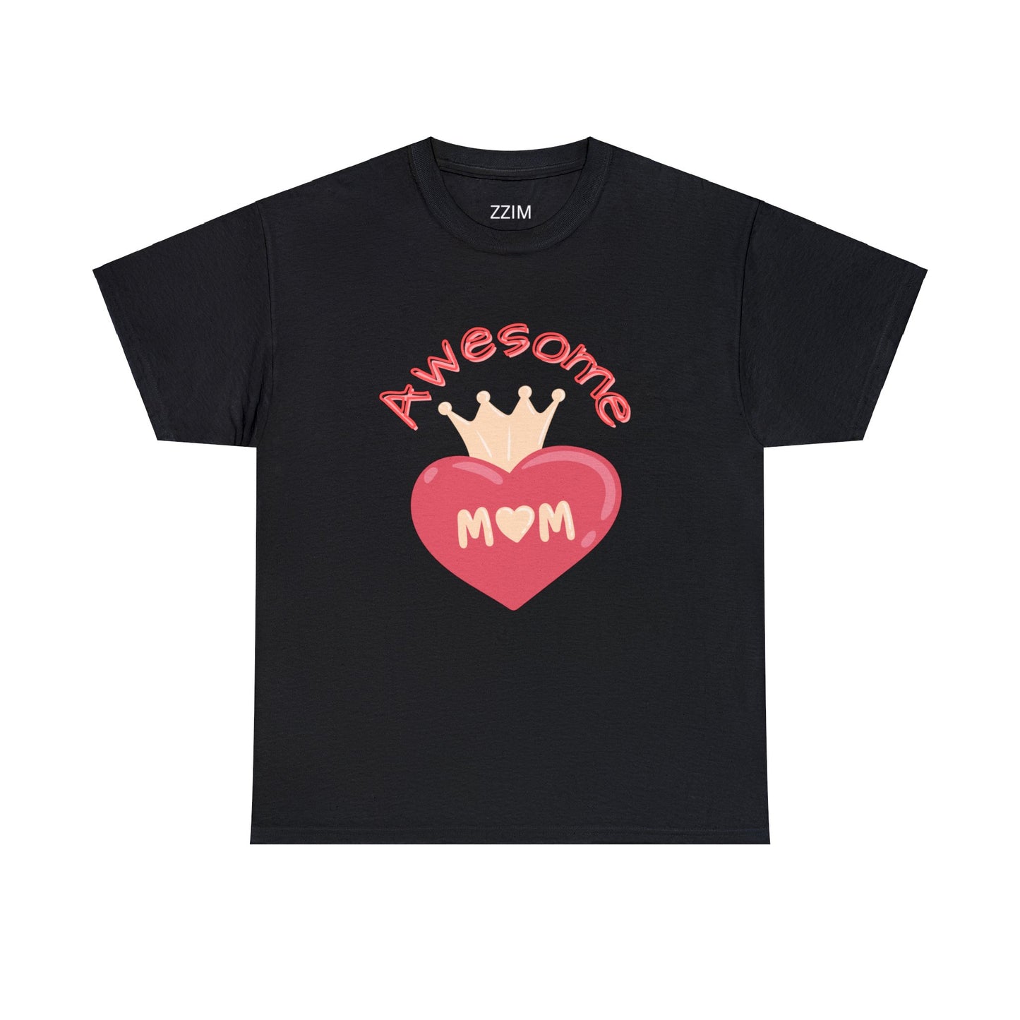 Awesome Mom Crown Heart T Shirt