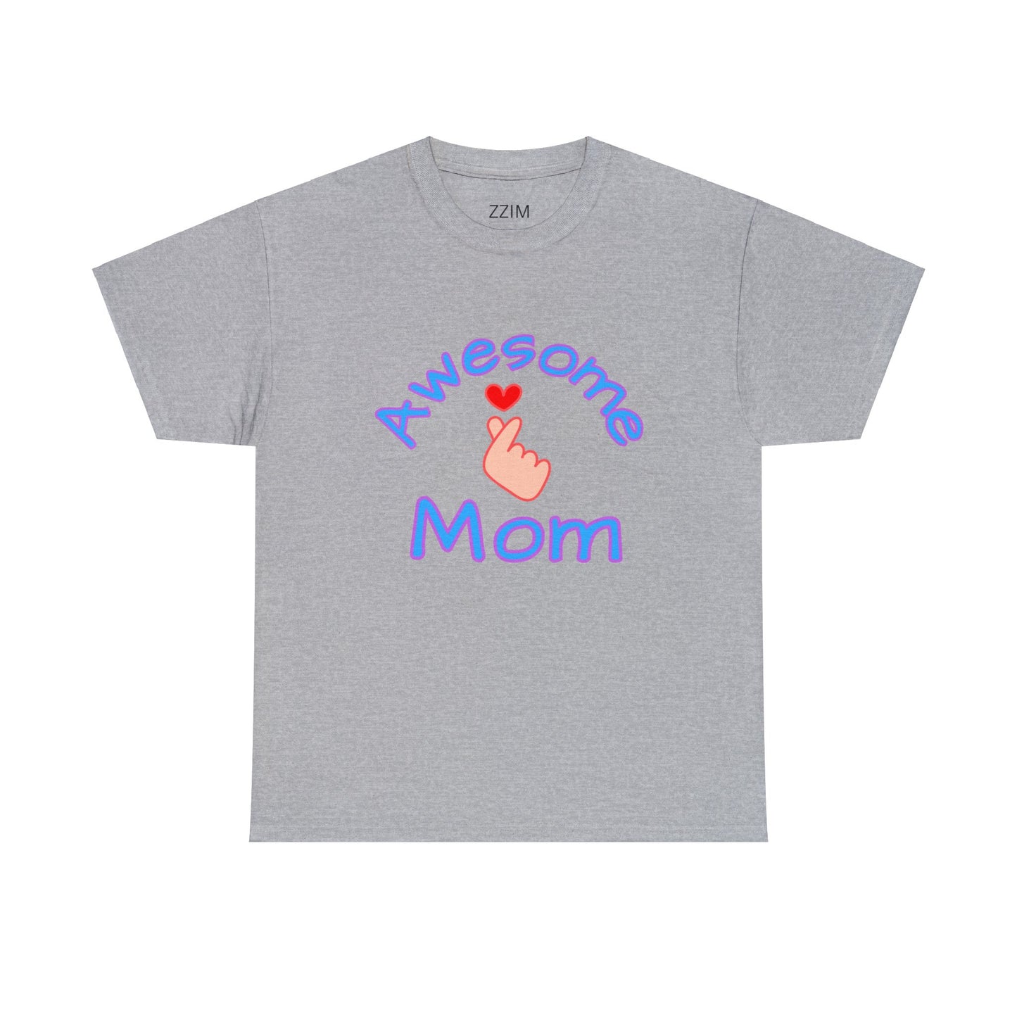 Awesome Mom Korean Finger heart T Shirt