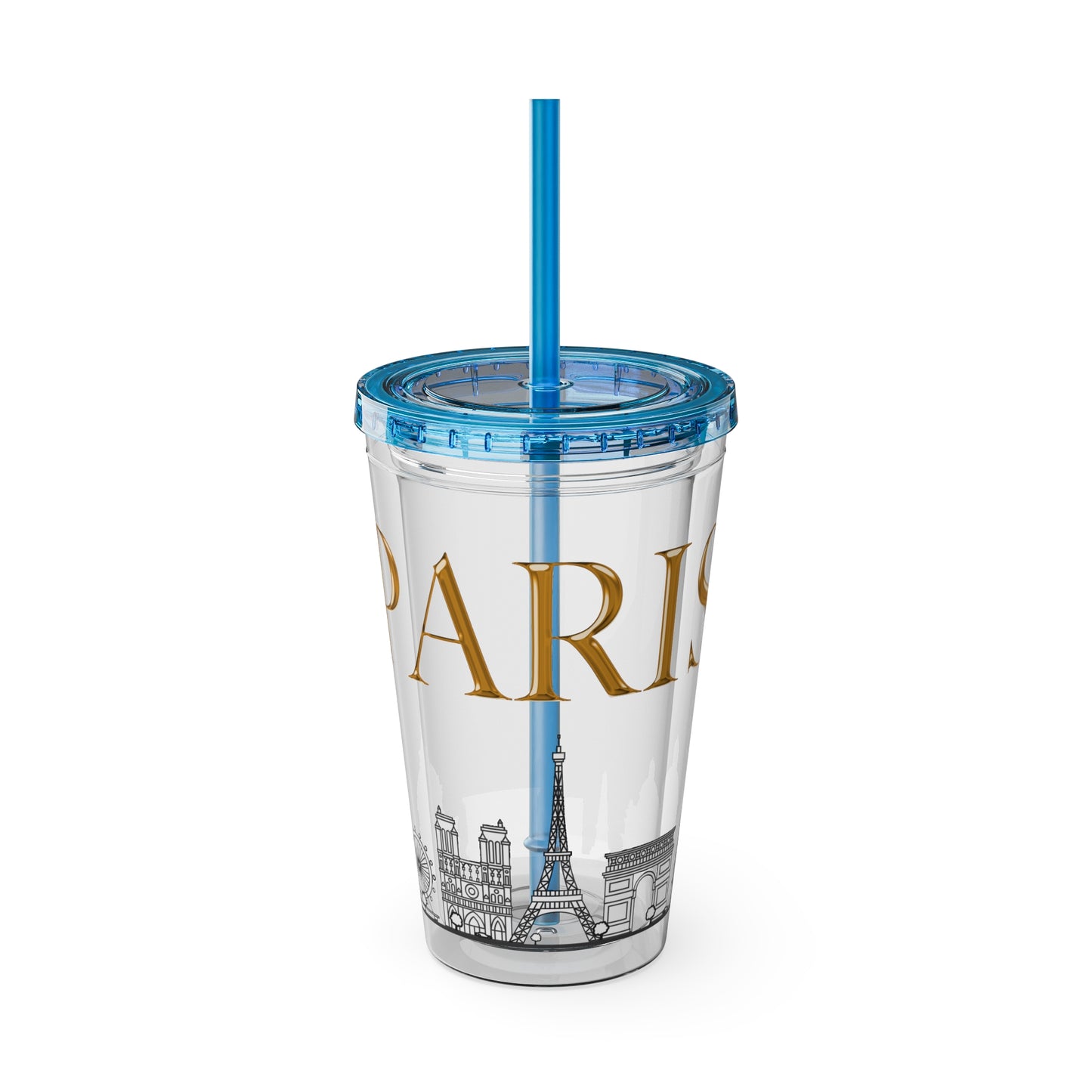 Paris Tumbler with Straw, 16oz