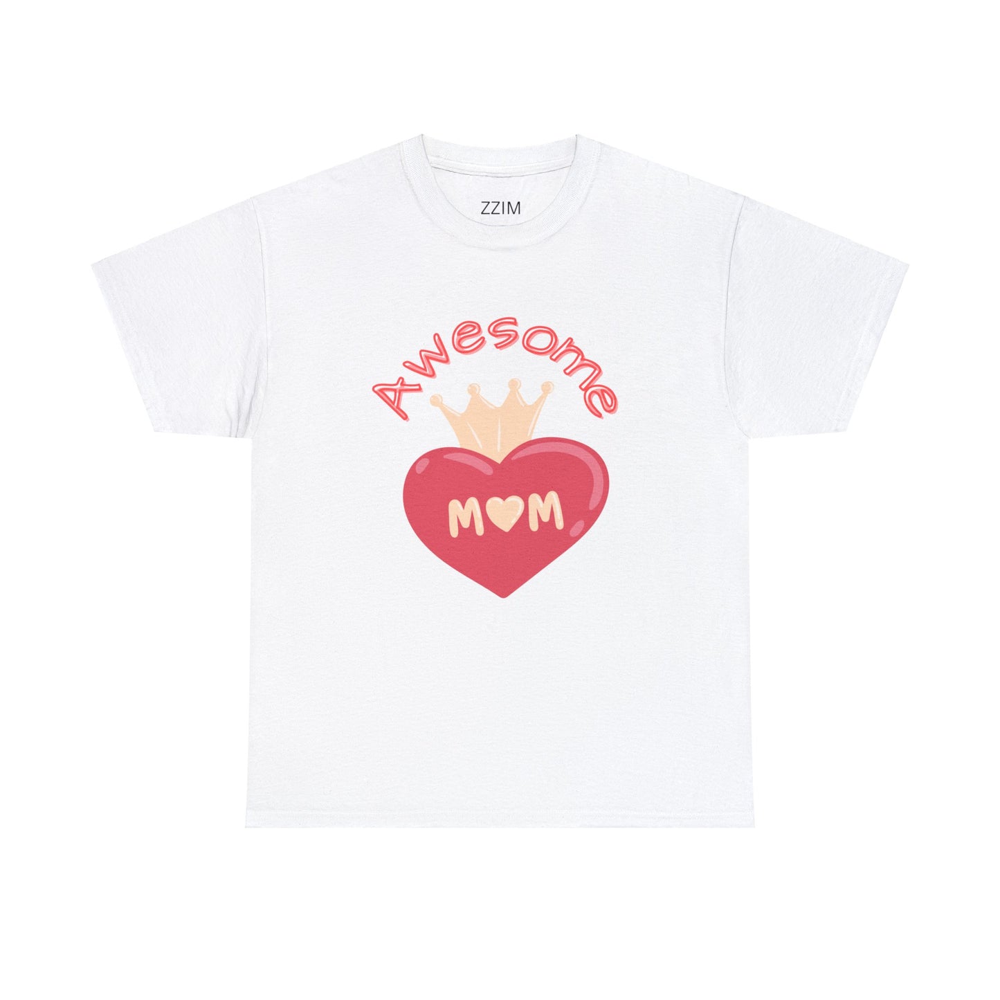 Awesome Mom Crown Heart T Shirt