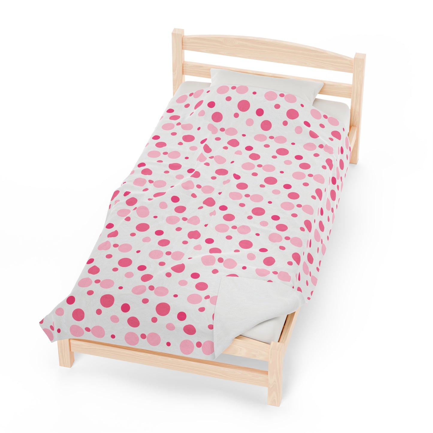 Pink Polka Dots Soft Blanket