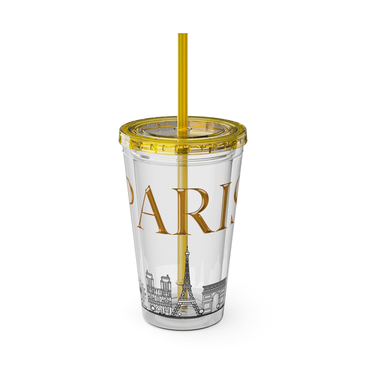 Paris Tumbler with Straw, 16oz